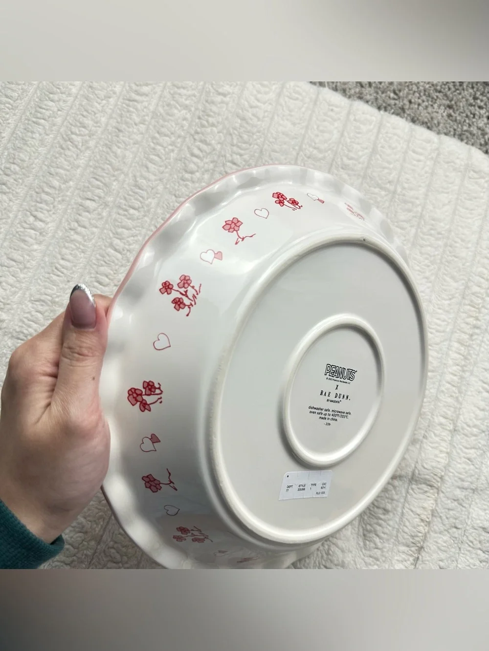 Rae Dunn Peanuts Snoopy Pie Plate